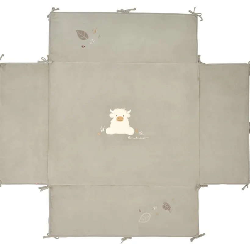 Parktapijt met boord 75x95cm Veloudoux Fluffy Kaki