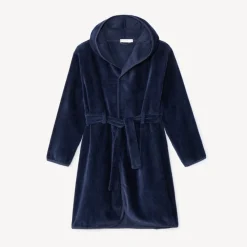 Peignoir éponge uni à capuche garçon