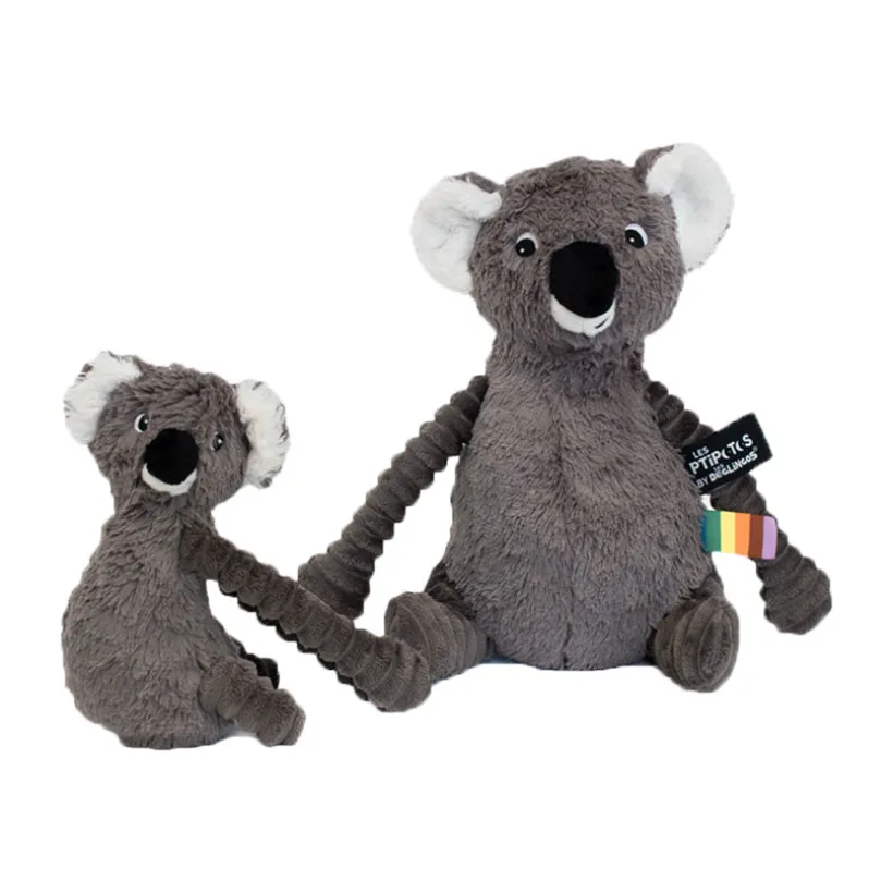 Peluche Ptipotos - Gris Koala maman/bébé