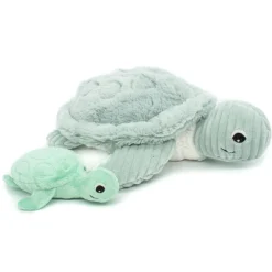 Peluche Ptipotos Tortue maman/bébé - Menthe