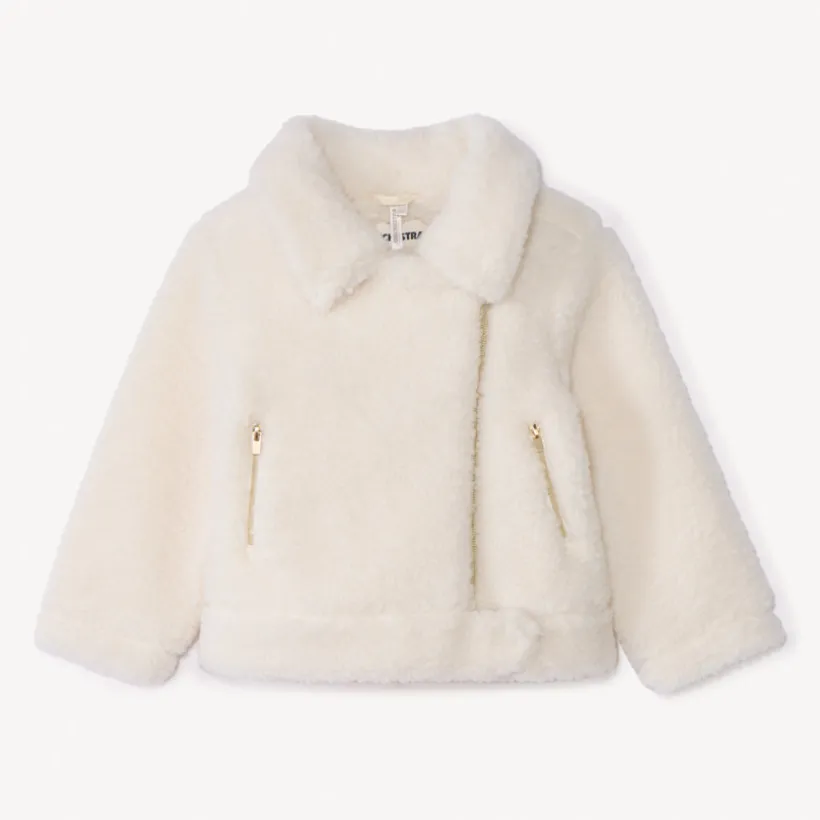 Perfecte sherpa teddy jas voor meisjesbaby's