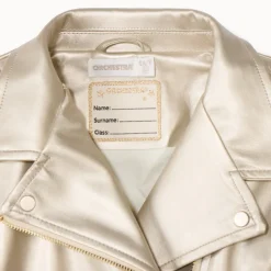 Perfecto biker in kunstleer met metallic effect meisjes