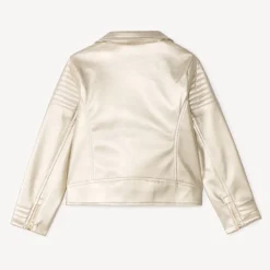 Perfecto biker in kunstleer met metallic effect meisjes