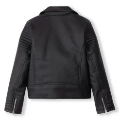 Perfecto in zwart imitatieleer met sherpavoering meisjes