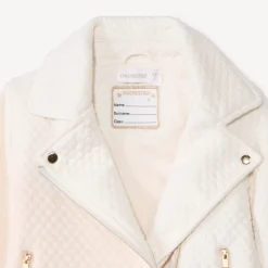 Perfectojas van fleece met doorgestikte look en sherpa-voering meisjes