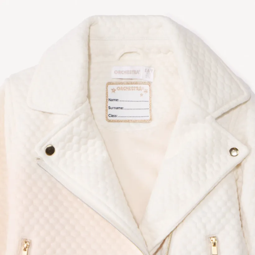 Perfectojas van fleece met doorgestikte look en sherpa-voering meisjes