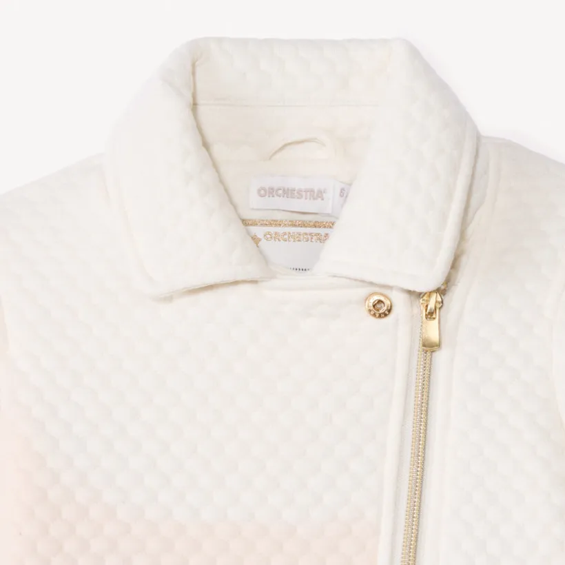 Perfectojas van fleece met doorgestikte look en sherpa-voering meisjes