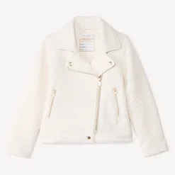 Perfectojas van fleece met doorgestikte look en sherpa-voering meisjes