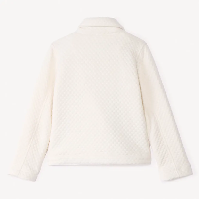 Perfectojas van fleece met doorgestikte look en sherpa-voering meisjes