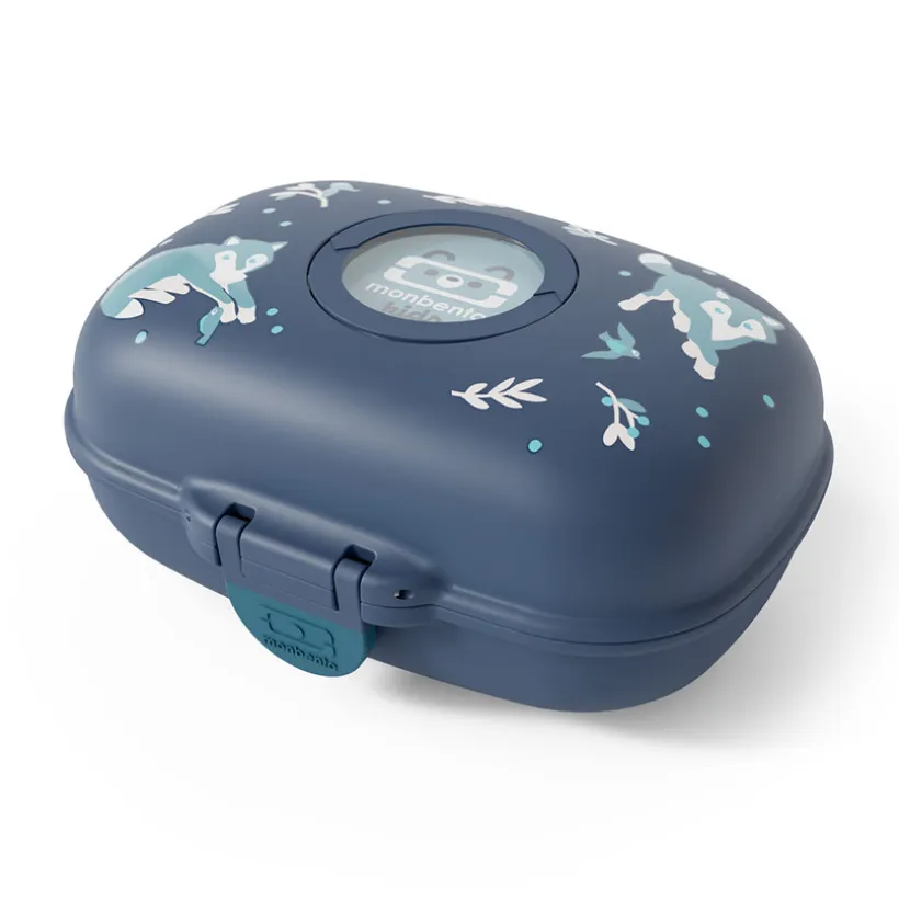 Personalisable lunchbox 600 ml Gram Wolf blauw