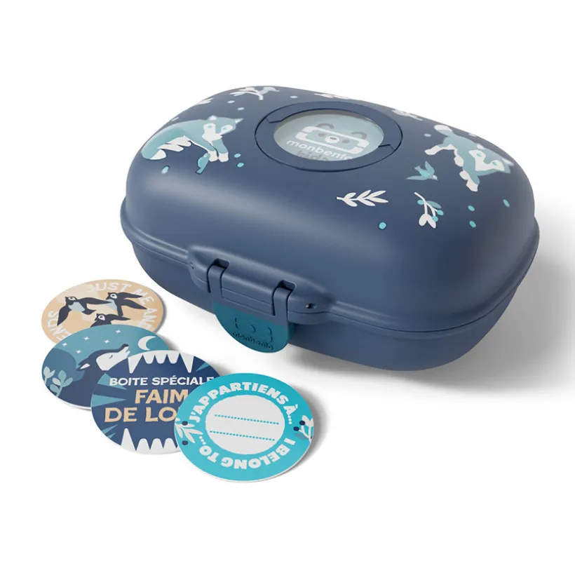 Personalisable lunchbox 600 ml Gram Wolf blauw
