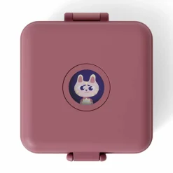 Personaliseerbare lunchbox 850ml Snacky met bestek Pink Blush