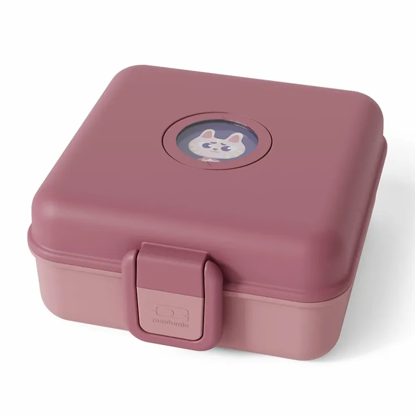 Personaliseerbare lunchbox 850ml Snacky met bestek Pink Blush