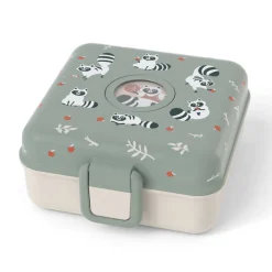 Personaliseerbare lunchbox 850ml Snacky met bestek Raccoon