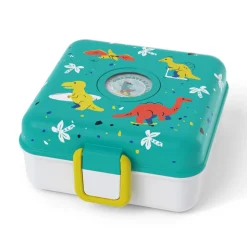 Personaliseerbare lunchbox 850ml Snacky met bestek Dino
