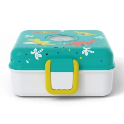 Personaliseerbare lunchbox 850ml Snacky met bestek Dino