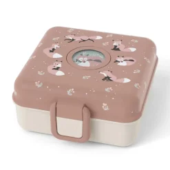 Personaliseerbare lunchbox 850ml Snacky met bestek Fox