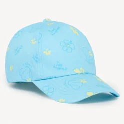 Petite capuche en twill avec impression de fleurs et de coquillages pour bébé fille