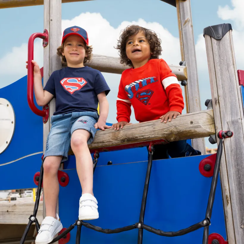 Pet met colour block effect Superman Warner jongens