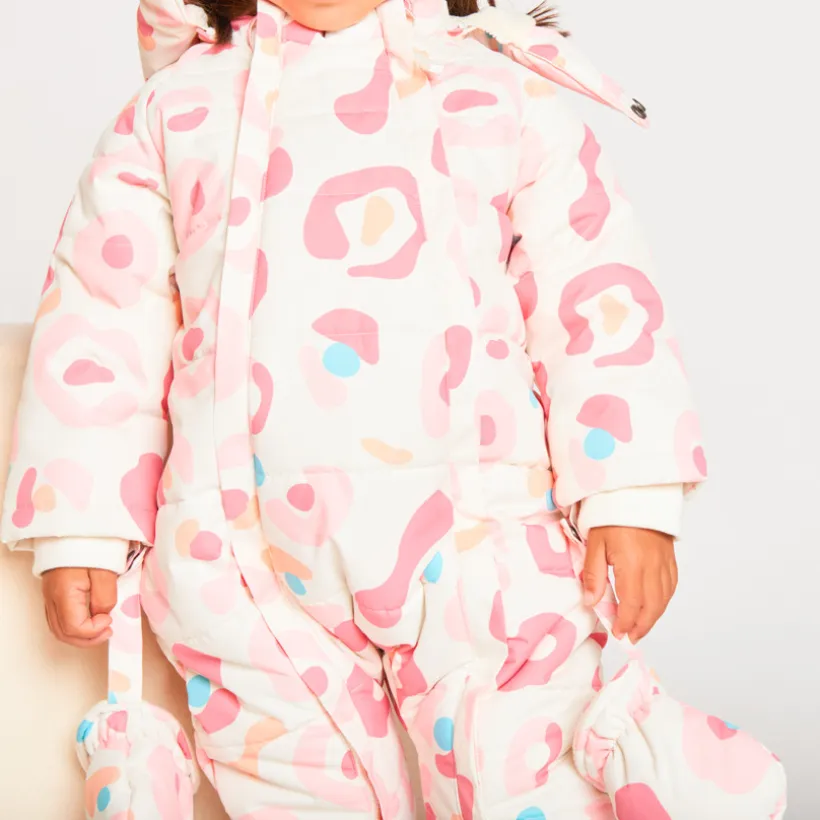 Pilotenpak met arty print voor babymeisje met verschillende afwerkingen volgens leeftijd