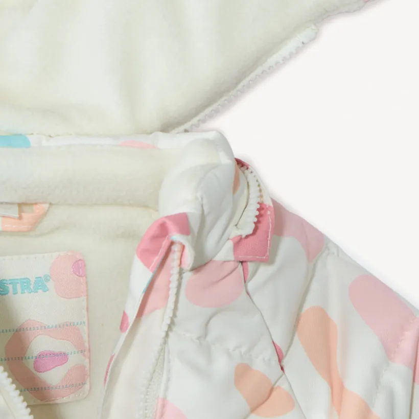 Pilotenpak met arty print voor babymeisje met verschillende afwerkingen volgens leeftijd