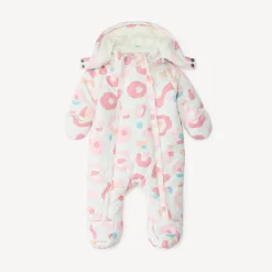 Pilotenpak met arty print voor babymeisje met verschillende afwerkingen volgens leeftijd