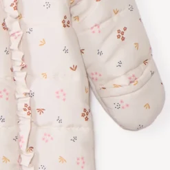 Pilotenpak met bloemenprint voor babymeisje met verschillende afwerkingen naargelang de leeftijd