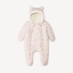 Pilotenpak met bloemenprint voor babymeisje met verschillende afwerkingen naargelang de leeftijd