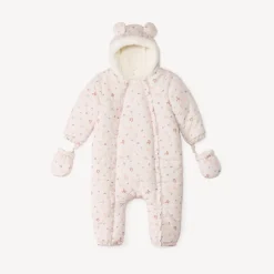 Pilotenpak met bloemenprint voor babymeisje met verschillende afwerkingen naargelang de leeftijd