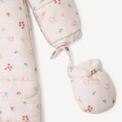 Pilotenpak met bloemenprint voor babymeisje met verschillende afwerkingen naargelang de leeftijd