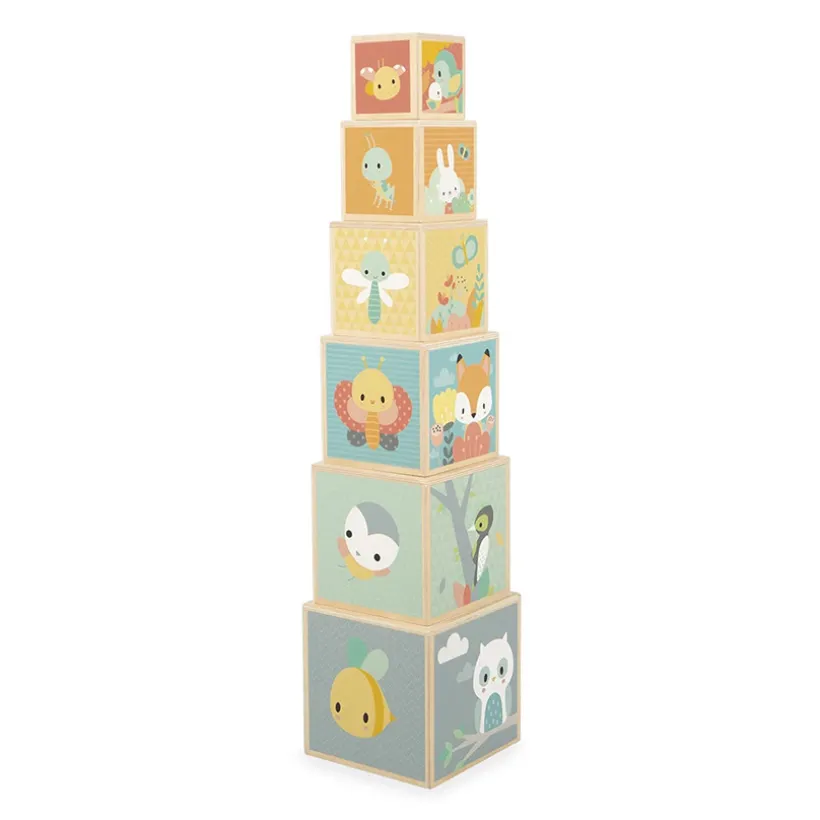 Piramides 6 Houten Blokken Pure