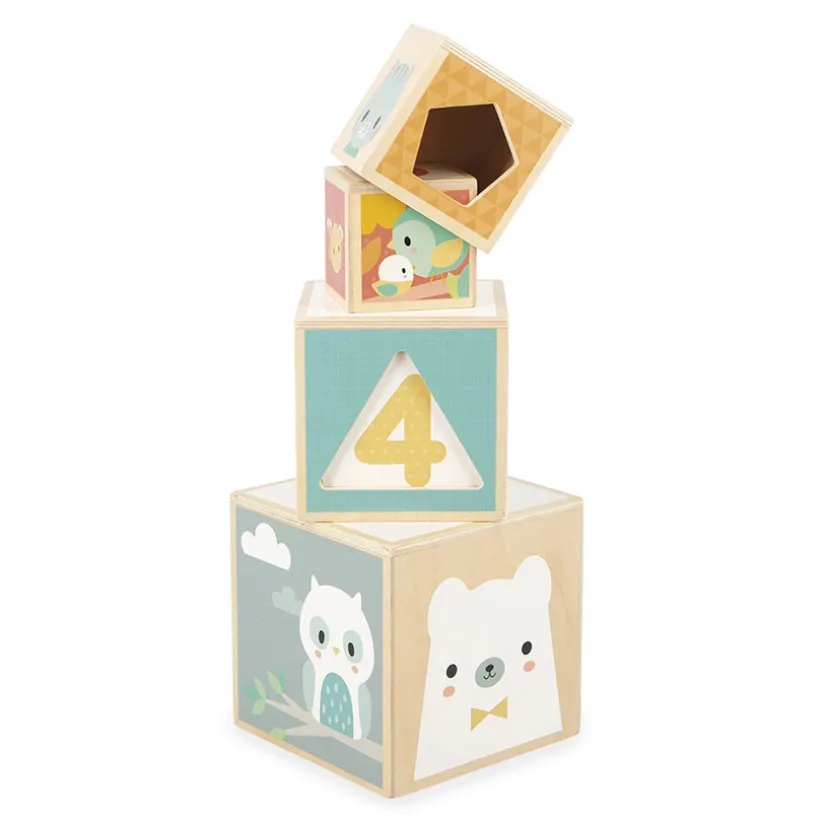 Piramides 6 Houten Blokken Pure
