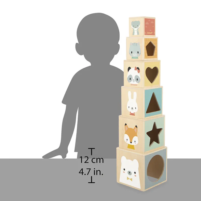 Piramides 6 Houten Blokken Pure