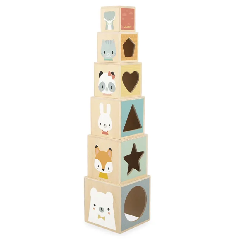 Piramides 6 Houten Blokken Pure