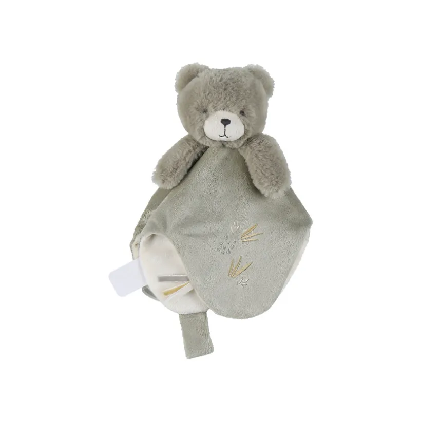 platte knuffeldoek Orso beer in kaki fluweel