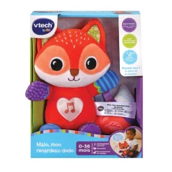 Pluche activiteiten Malo - Mijn kleine vosje Dodo met lichtgevend hart en melodieën