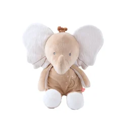 Pluche Bali de olifant beige 25 cm met zachte fluwelen stof van Noukie's