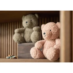 Pluche Beer in boucletten Teddy in wildroze
