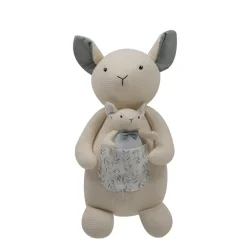 Pluche 30 cm Filou de kangoeroe met afneembare baby-kangoeroe en zachte haakjesstof