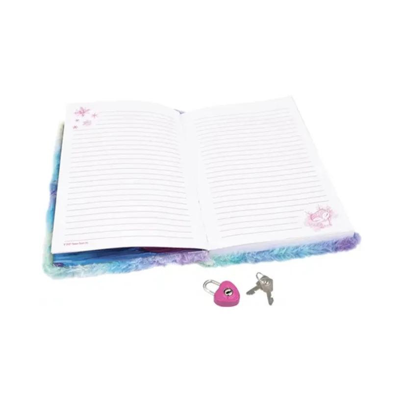 Pluche dagboek Fuzzy Diary Aura afsluitbaar met slotje Nebulous Stars