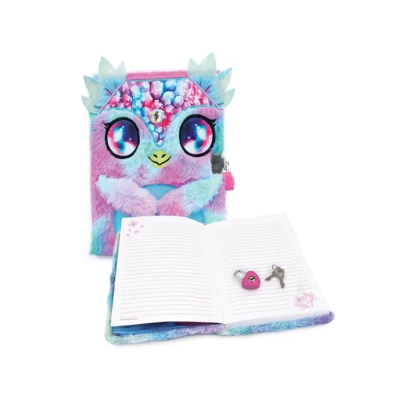Pluche dagboek Fuzzy Diary Aura afsluitbaar met slotje Nebulous Stars