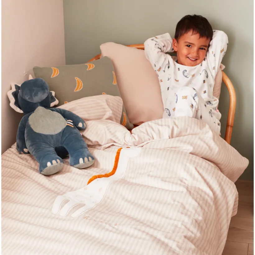 Pluche Dino in geribd fluweel 40 cm