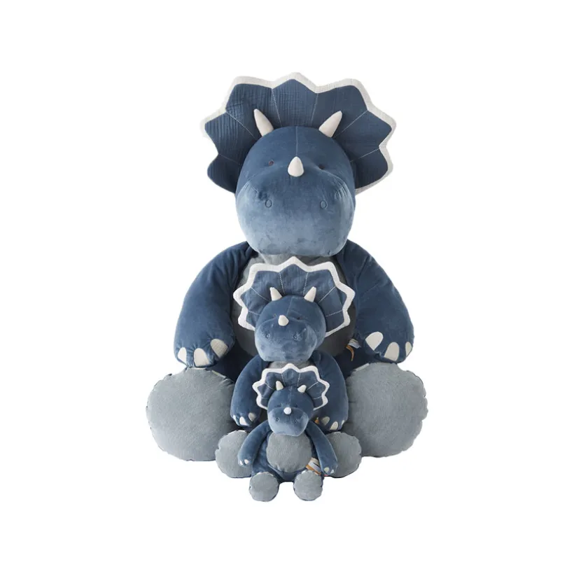 Pluche Dino in geribd fluweel 40 cm