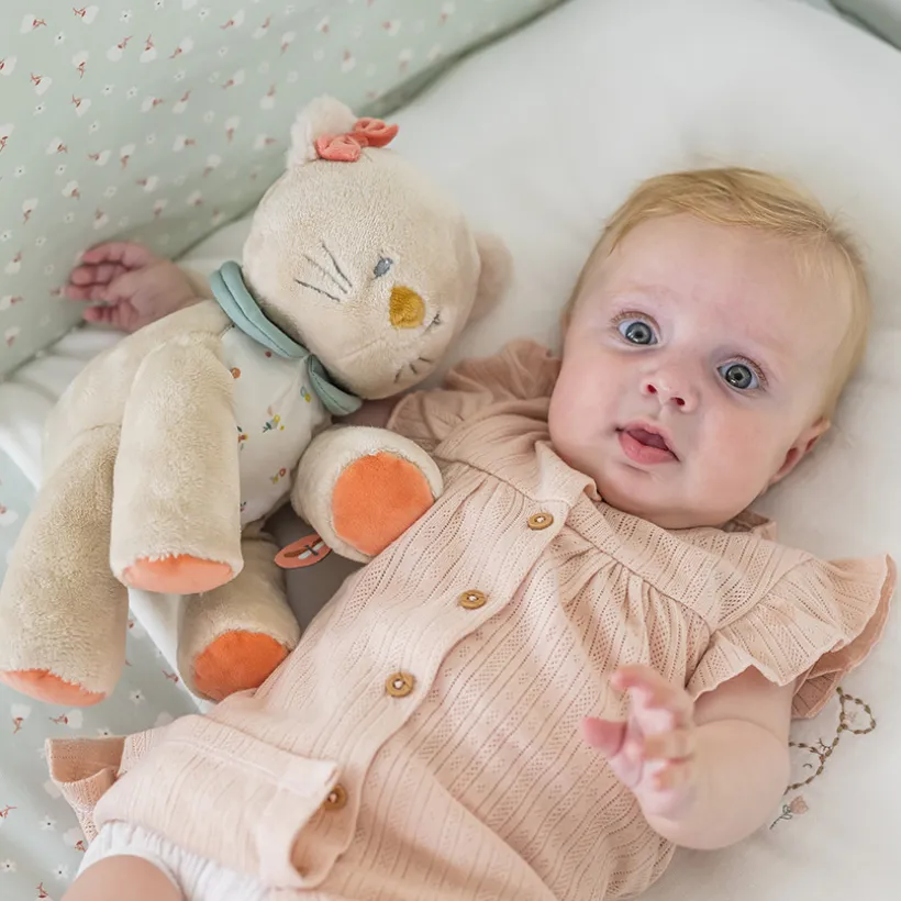 Pluche kat Lana beige zandkleurig 30 cm