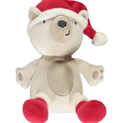 Pluche kerstbeer in sherpa voor baby's