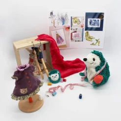 Pluche Ptipotos mama egel Piktou met baby groen