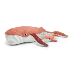 Pluche Ptipotos walvismoeder met baby in terracotta