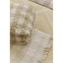 Poef Vichy Matcha 40x40x20cm