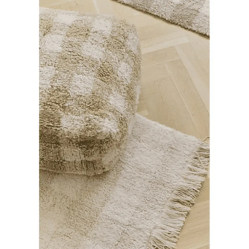 Poef Vichy Matcha 40x40x20cm