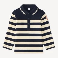 Polo jongens met lange mouwen in maritieme stijl